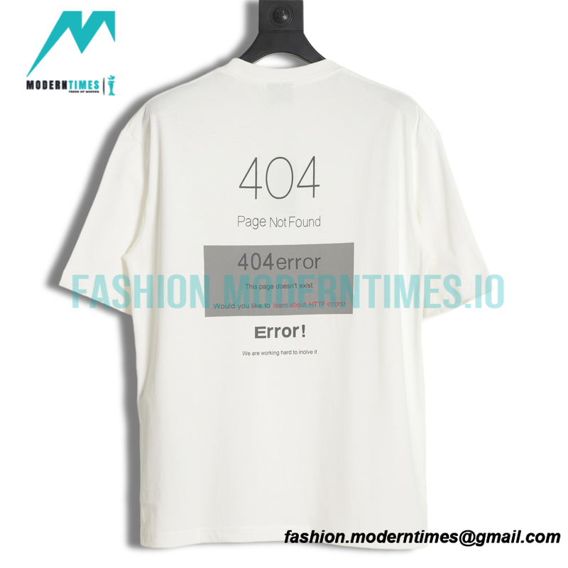 Balenciaga - 404 Error Letter Print Short Sleeve T-shirt