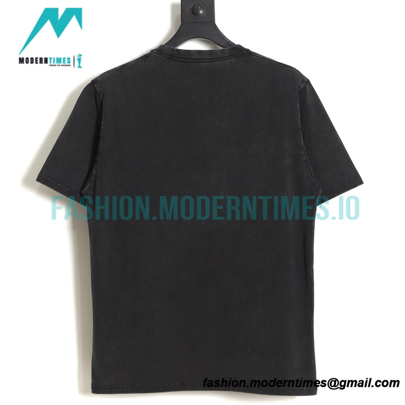 Balenciaga - 22SS Snow Ice Crack Wheat Short Sleeve T-shirt