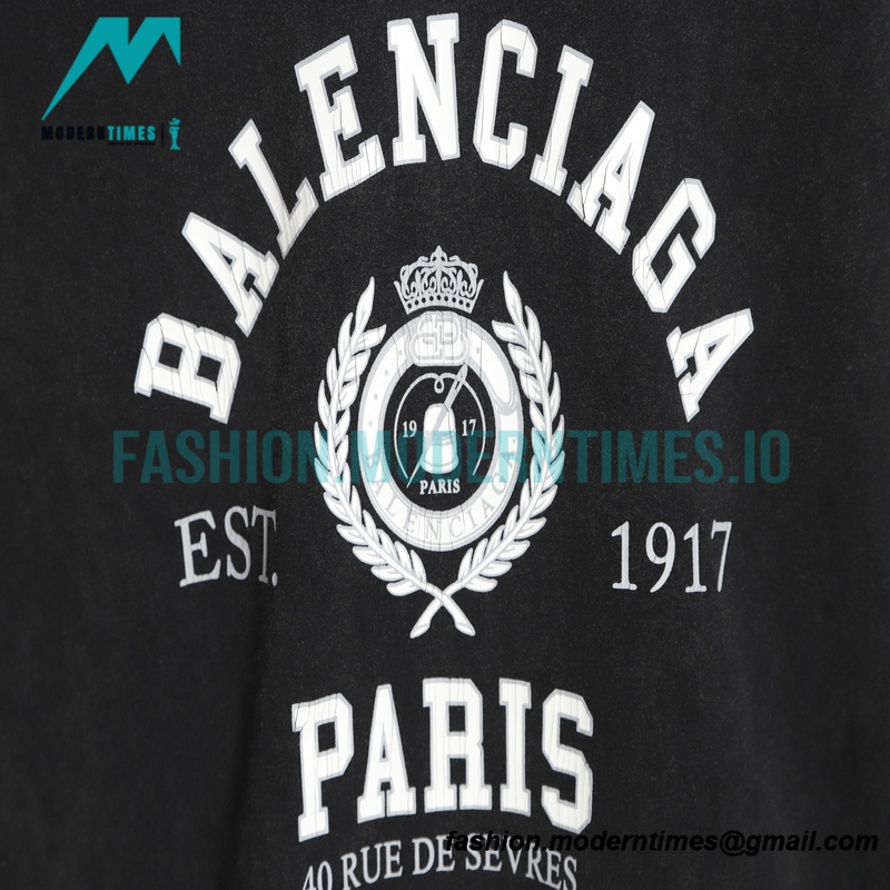 Balenciaga - 22SS Snow Ice Crack Wheat Short Sleeve T-shirt