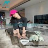 Balenciaga - 22SS Snow Ice Crack Wheat Short Sleeve T-shirt