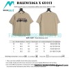 Balenciaga - Gucci Co-branded Graffiti Letter Short Sleeve T-shirt