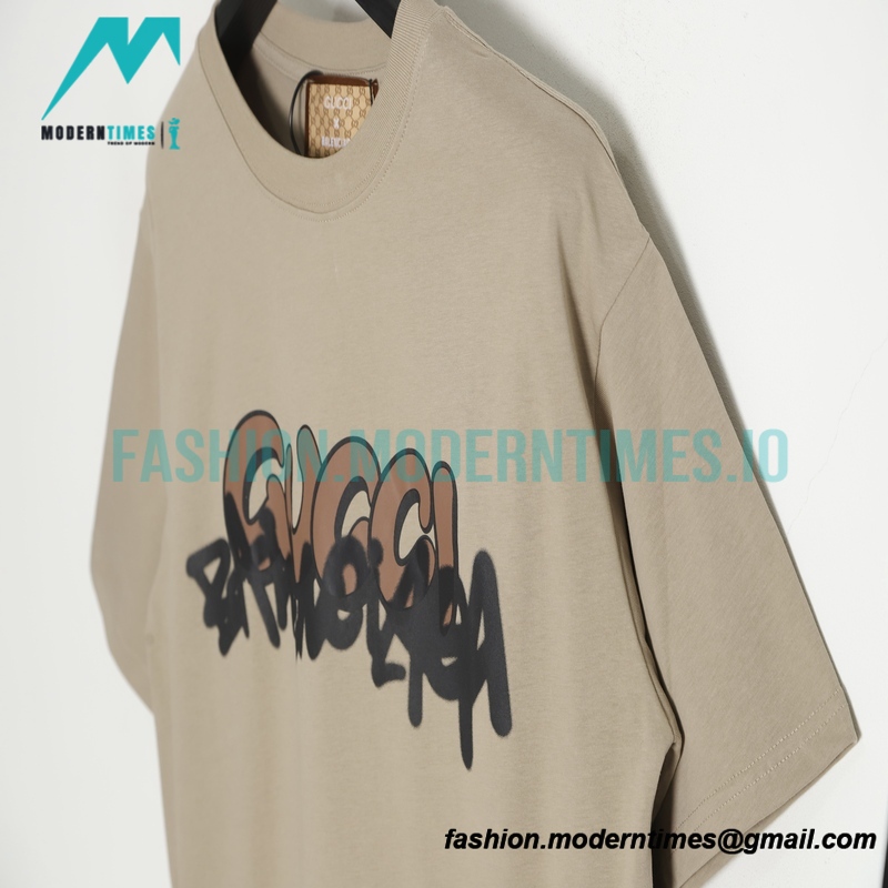 Balenciaga - Gucci Co-branded Graffiti Letter Short Sleeve T-shirt