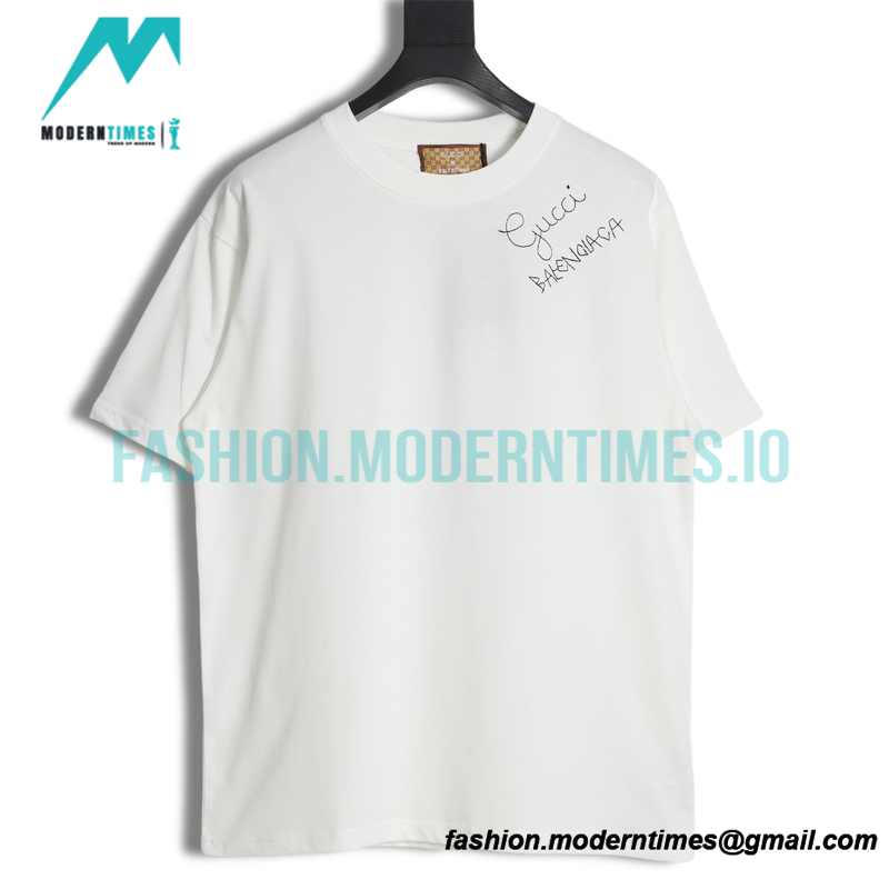 Balenciaga - Gucci Embroidered Graffiti Print Short Sleeve