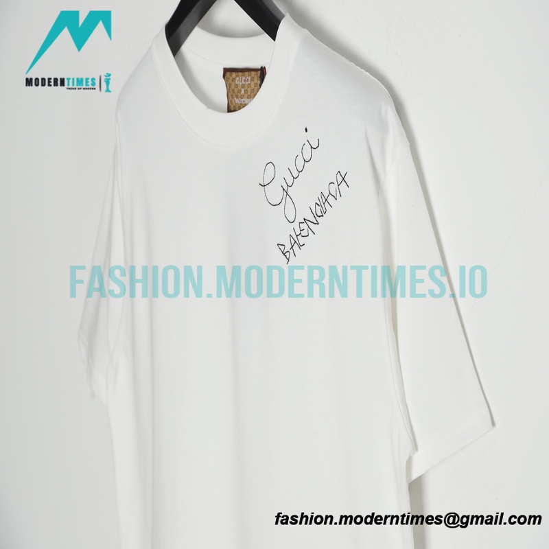 Balenciaga - Gucci Embroidered Graffiti Print Short Sleeve