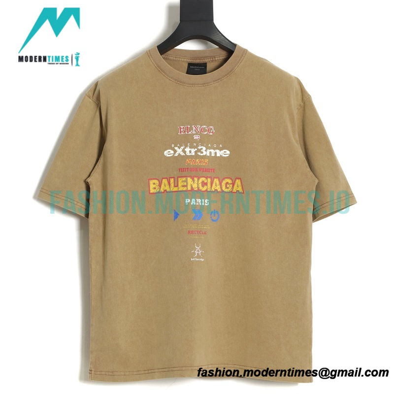 Balenciaga - Letter Burst Print Short Sleeve T-shirt