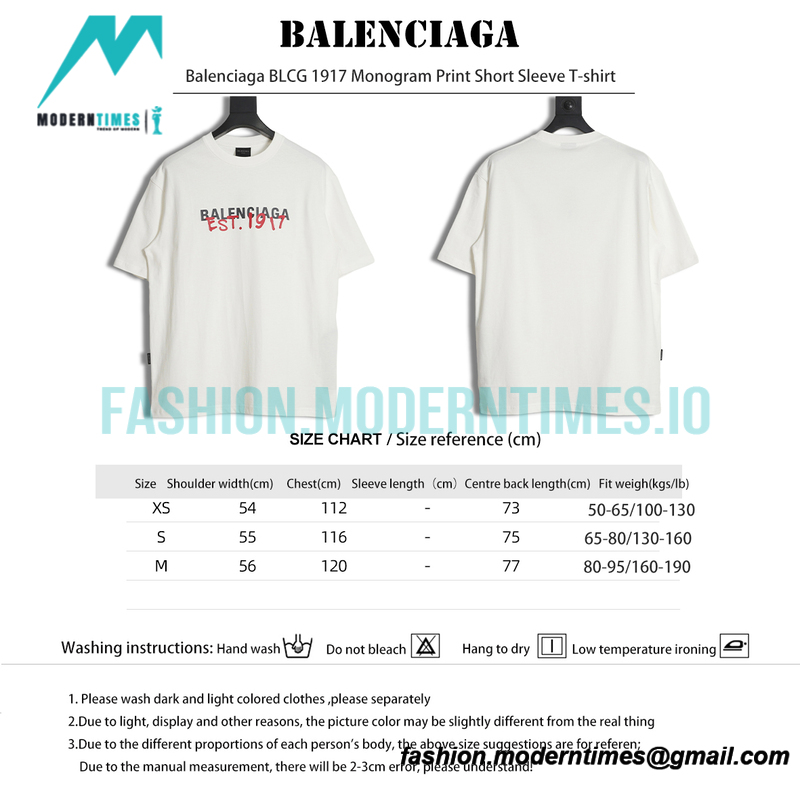 Balenciaga - 1917 Monogram Print Short Sleeve T-shirt
