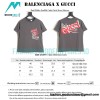 Balenciaga - Gucci Red-White Graffiti Coke Print Short Sleeve