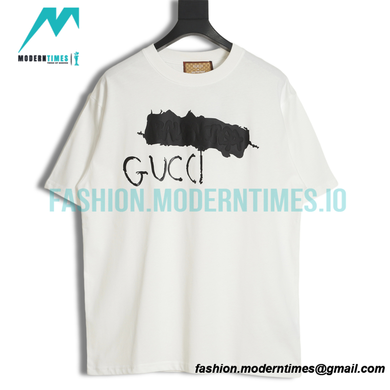 Balenciaga - Gucci Painted Print Short Sleeve
