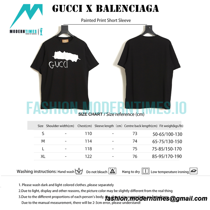Balenciaga - Gucci Painted Print Short Sleeve