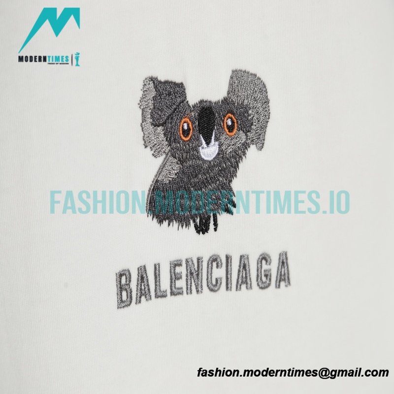 Balenciaga - 23SS Koala Embroidered Short Sleeve T-shirt