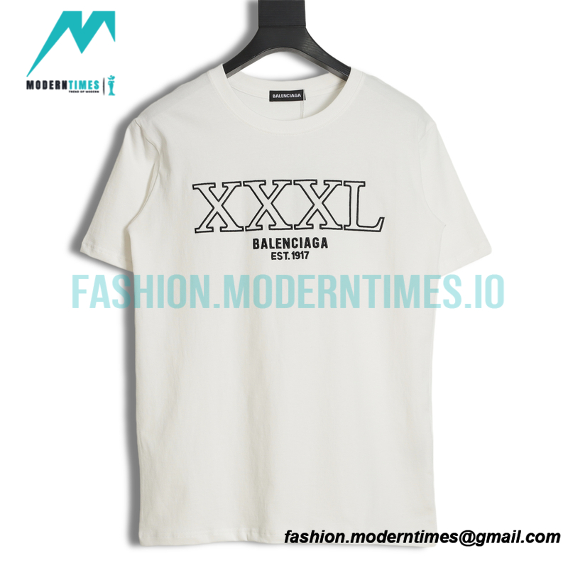 Balenciaga - 23SS Embroidered Short Sleeve T-shirt