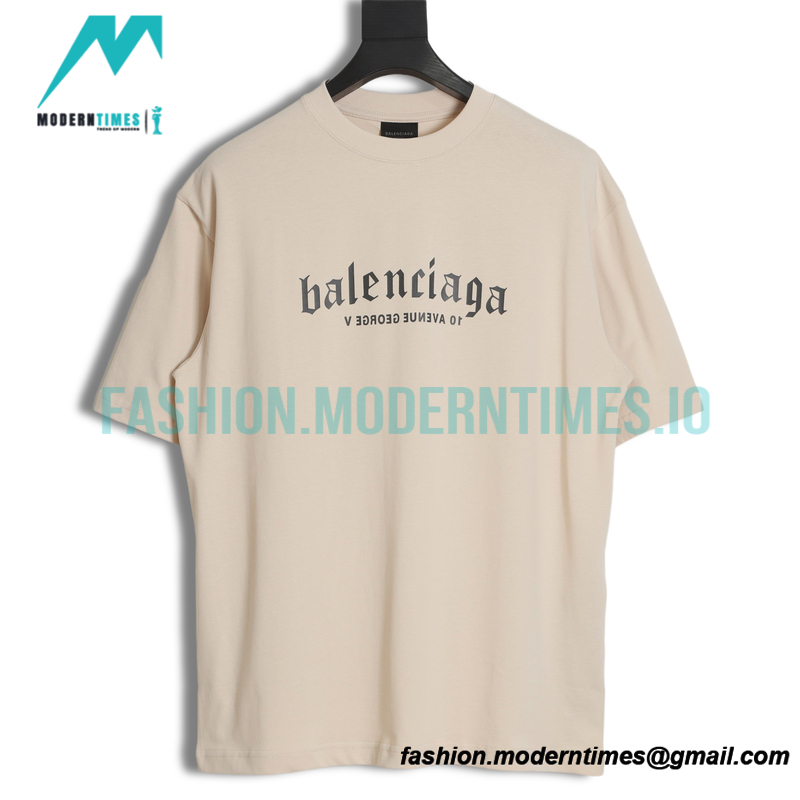 Balenciaga - English Letter Print Short Sleeve T-shirt