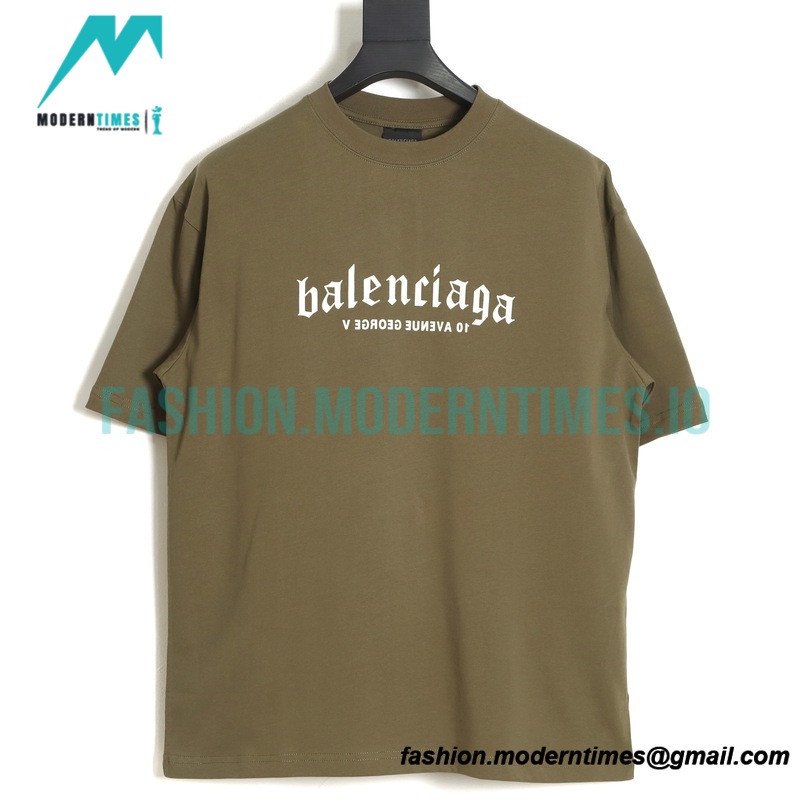 Balenciaga - English Letter Print Short Sleeve T-shirt