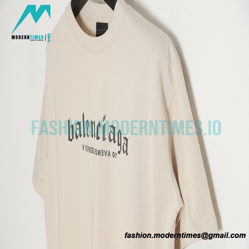 Balenciaga - English Letter Print Short Sleeve T-shirt