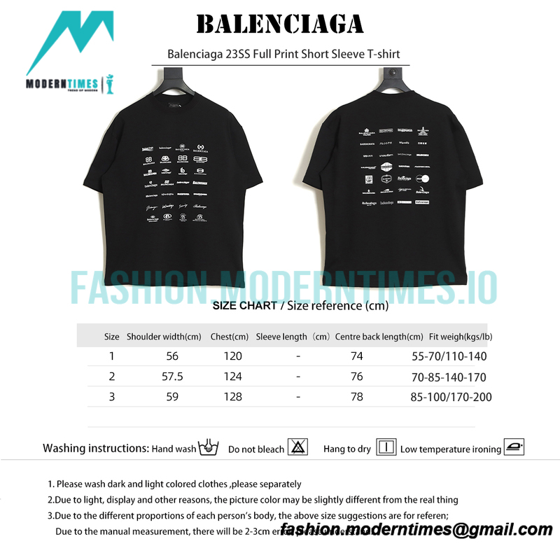 Balenciaga - 23SS Full Print Short Sleeve T-shirt