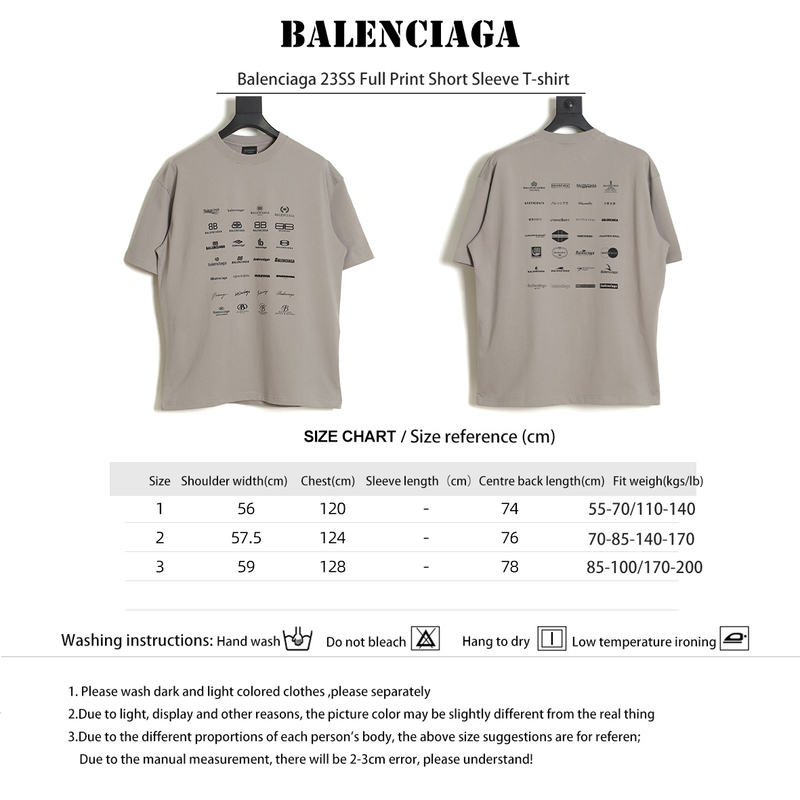 Balenciaga - 23SS Full Print Short Sleeve T-shirt