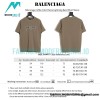Balenciaga - Coffee Color Flame Lightning Band Short Sleeve