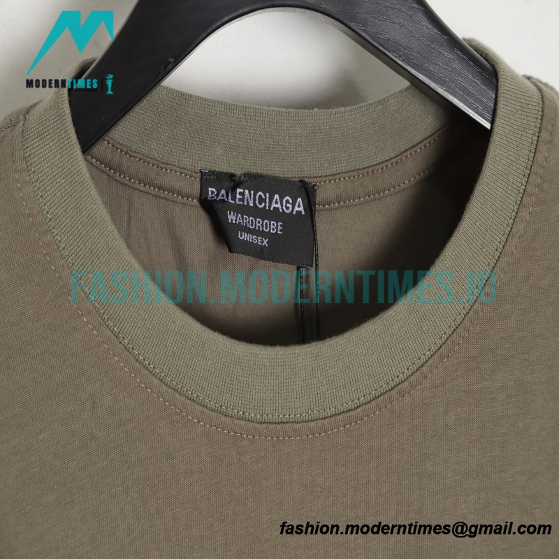 Balenciaga - Coffee Color Flame Lightning Band Short Sleeve