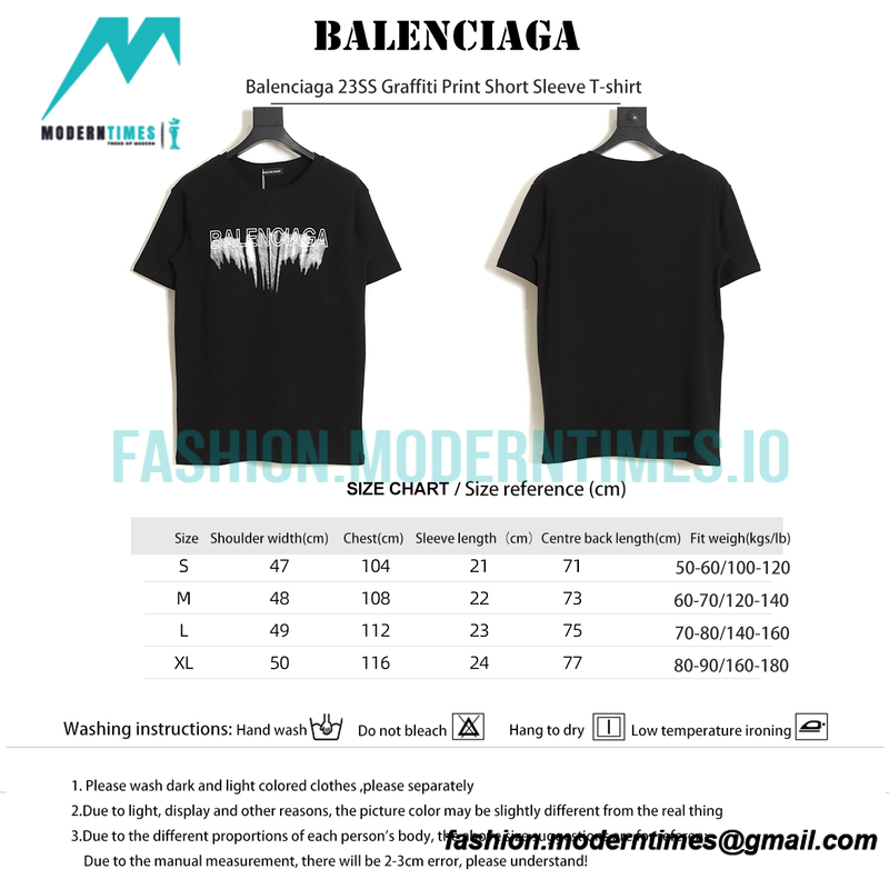 Balenciaga - 23SS Graffiti Print Short Sleeve T-shirt