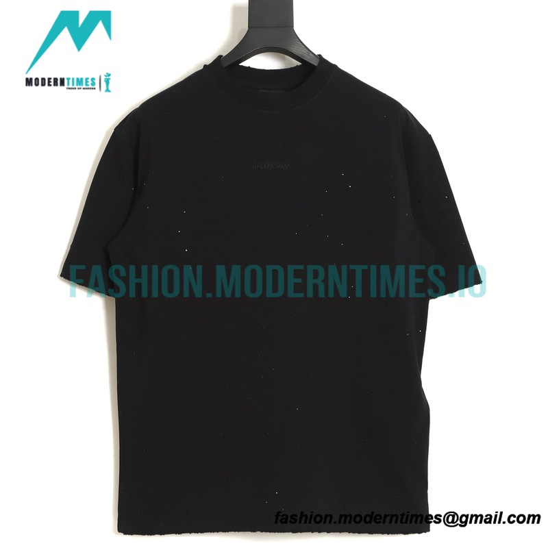 Balenciaga - Full Star Letter Embroidered Short Sleeve T-shirt