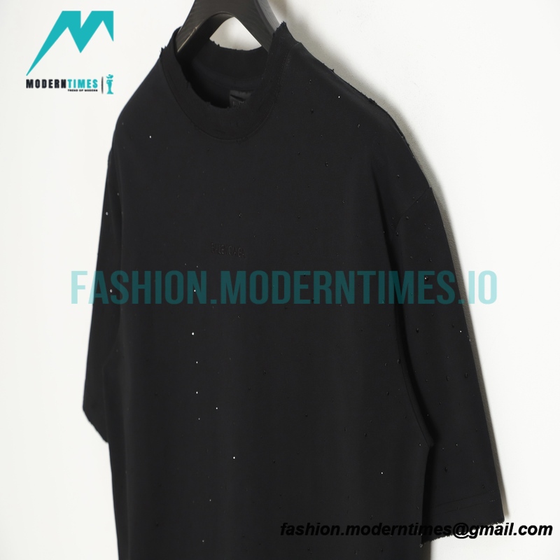 Balenciaga - Full Star Letter Embroidered Short Sleeve T-shirt