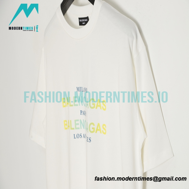 Balenciaga - Gradient Letter Print Short Sleeve T-shirt