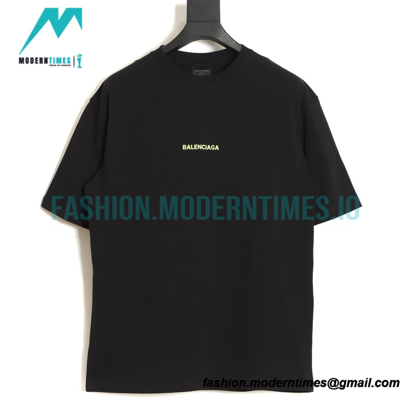 Balenciaga - Fluorescent Letter Print Short Sleeve T-shirt