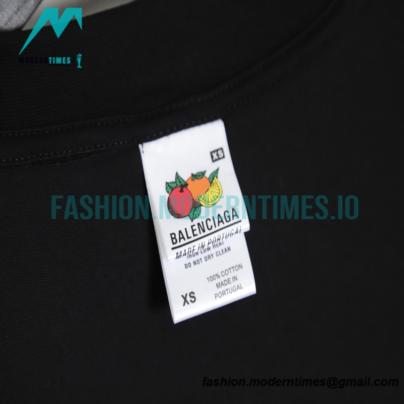 Balenciaga - 23ss Mirror Letter Embroidery Short Sleeve T-shirt
