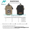 Balenciaga - Double Color Patchwork Print Short Sleeve