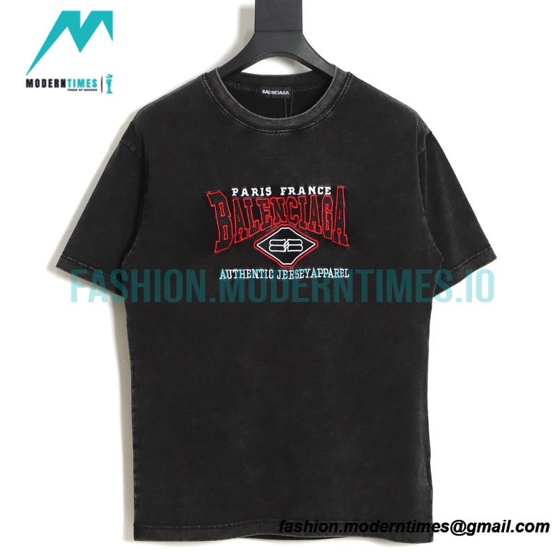 Balenciaga - Authentic Collection Embroidered Wash Short Sleeve