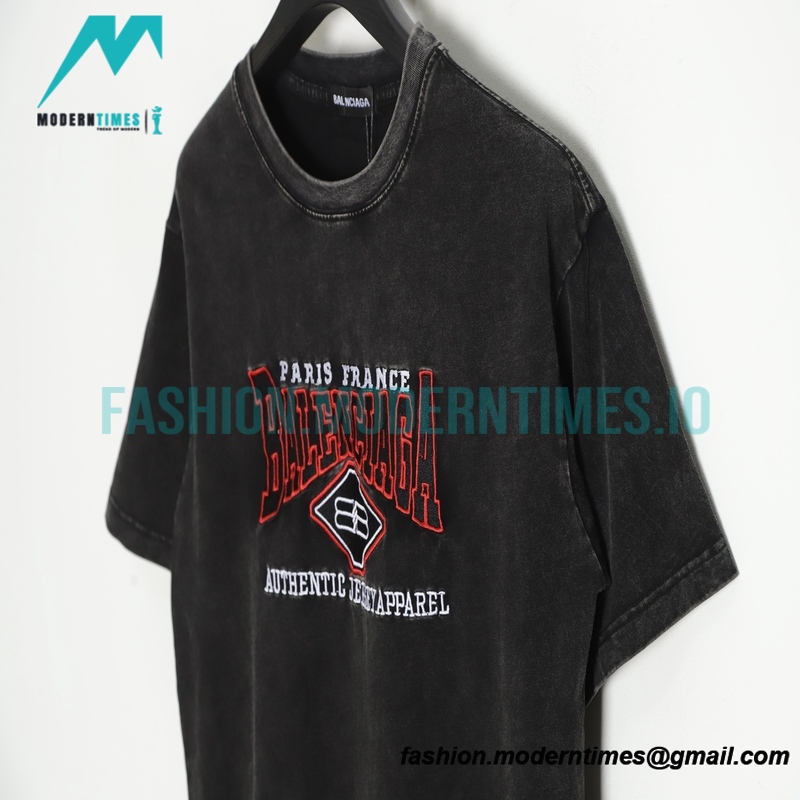 Balenciaga - Authentic Collection Embroidered Wash Short Sleeve