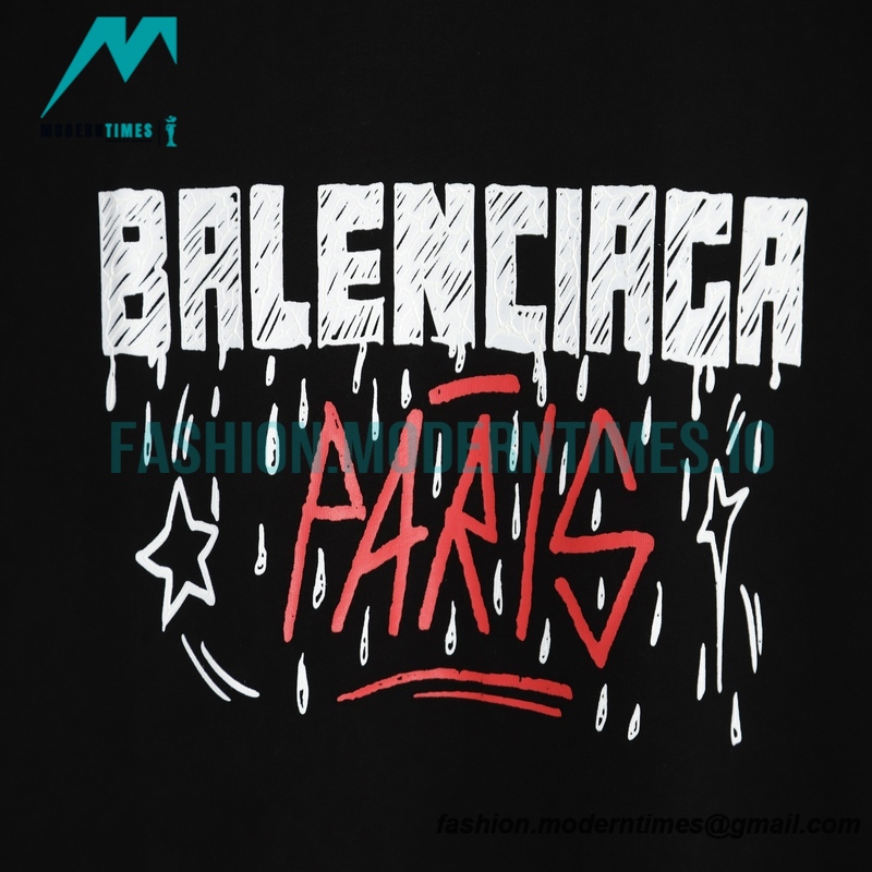 Balenciaga - 22ss In-Wash Letter Print Short Sleeve T-shirt