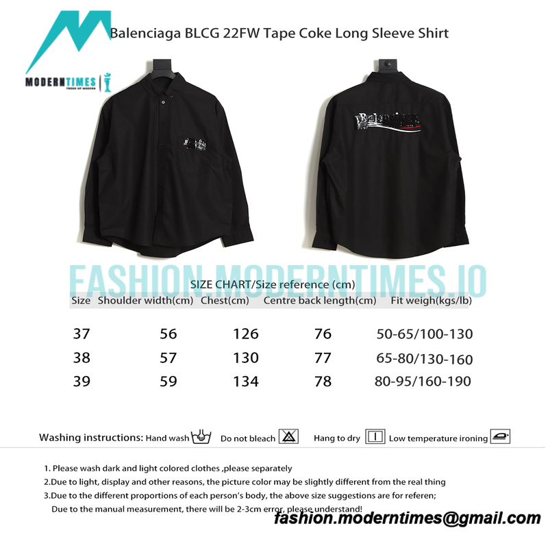 Balenciaga - 22FW Tape Coke Long Sleeve Shirt