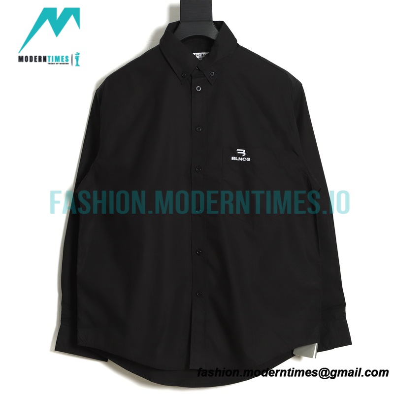 Balenciaga - 23SS Chest Letter Logo Long Sleeve Shirt