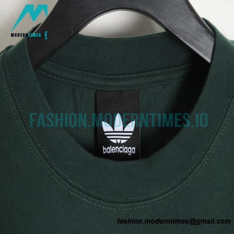 Balenciaga - Adidas Co-branded Clover Embroidered Short Sleeve T-shirt