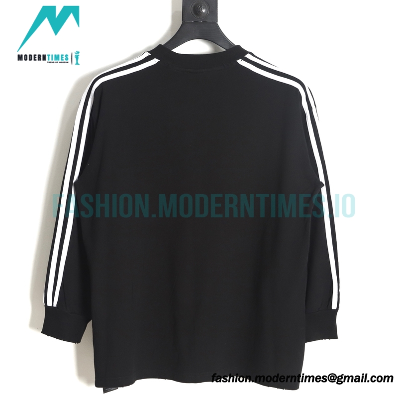 Balenciaga - Adidas 23FW Clover Co-branded  Webbing Long Sleeve T-shirt