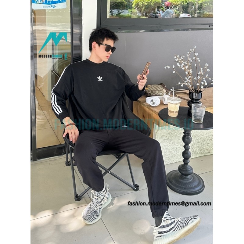 Balenciaga - Adidas 23FW Clover Co-branded  Webbing Long Sleeve T-shirt