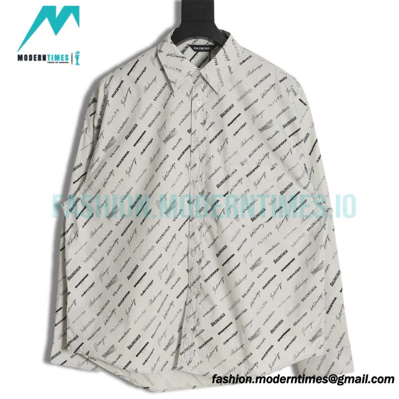 Balenciaga - 23GW Full Logo Signature Shirt