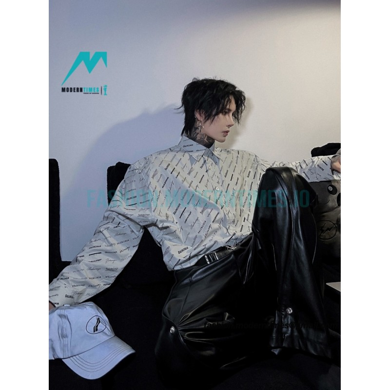 Balenciaga - 23GW Full Logo Signature Shirt