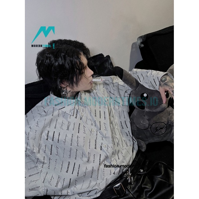 Balenciaga - 23GW Full Logo Signature Shirt
