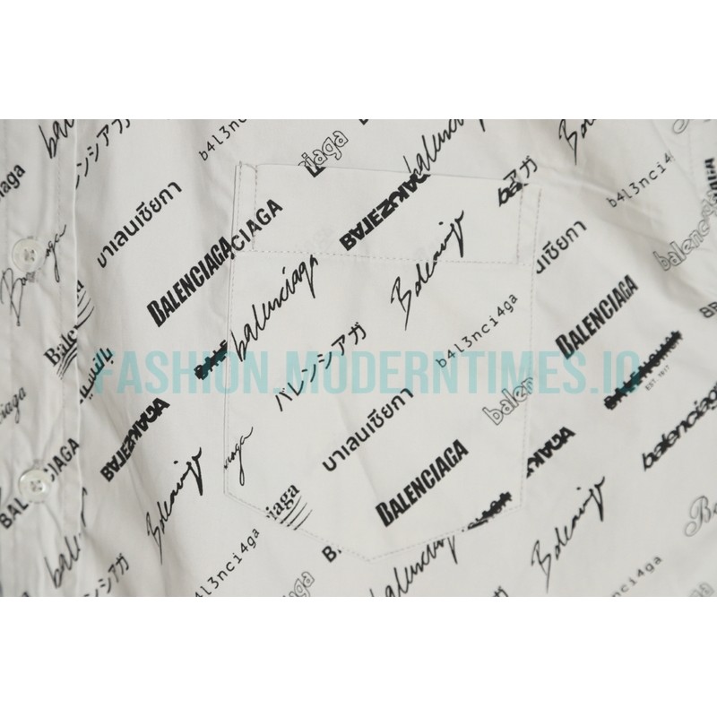 Balenciaga - 23GW Full Logo Signature Shirt