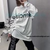 Balenciaga - 23Fw One-piece Seamless Embroidery Website Letter Embroidery Long Sleeve T-shirt