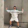 Balenciaga - 23Fw One-piece Seamless Embroidery Website Letter Embroidery Long Sleeve T-shirt