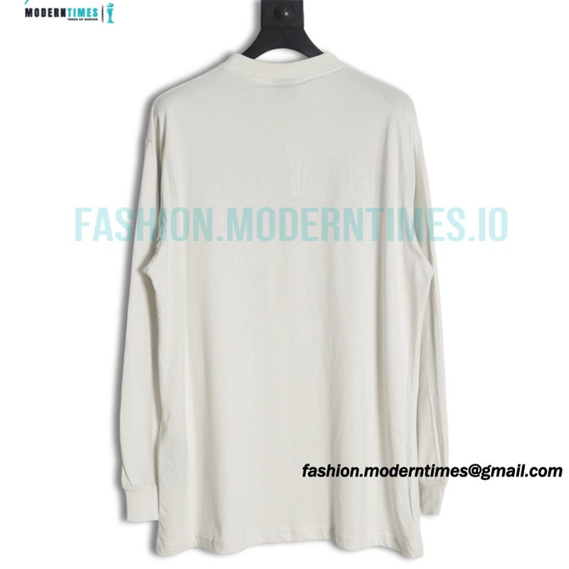 Balenciaga - 23Fw One-piece Seamless Embroidery Website Letter Embroidery Long Sleeve T-shirt