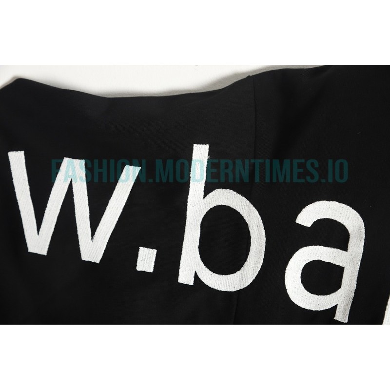 Balenciaga - 23Fw One-piece Seamless Embroidery Website Letter Embroidery Long Sleeve T-shirt