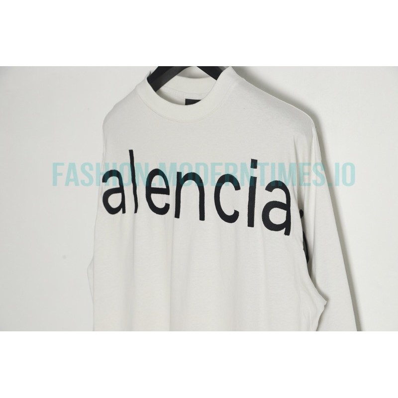 Balenciaga - 23Fw One-piece Seamless Embroidery Website Letter Embroidery Long Sleeve T-shirt