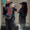 Balenciaga - 23FW Large Label Double B Crack Printed Long Sleeve T-shirt