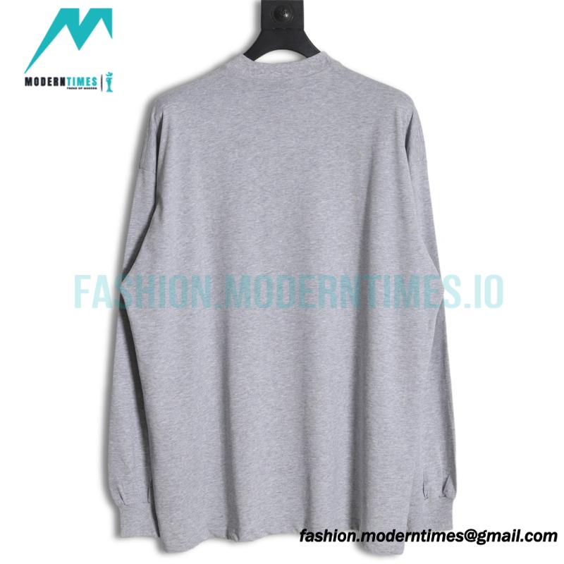 Balenciaga - 23FW Patch Printed Embroidered Alphabet Long Sleeve T-shirt