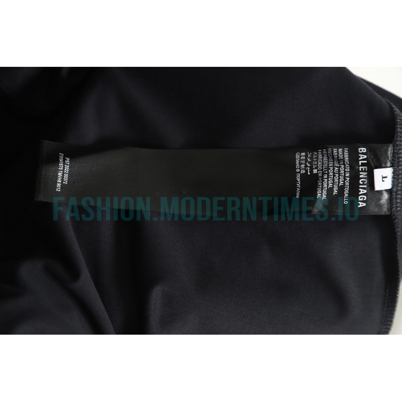 Balenciaga - 23FW Patch Printed Embroidered Alphabet Long Sleeve T-shirt