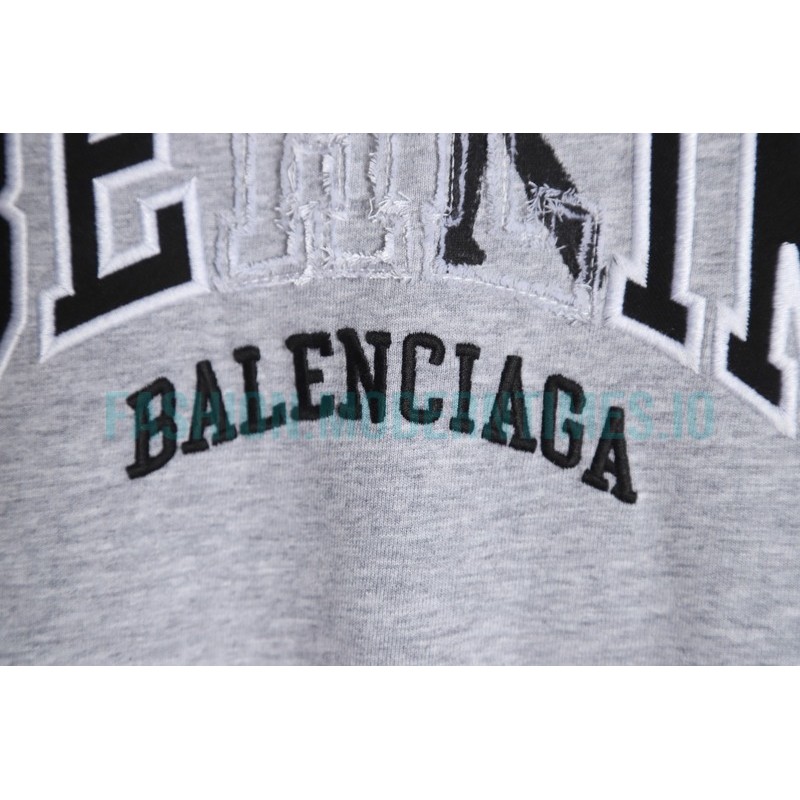 Balenciaga - 23FW Patch Printed Embroidered Alphabet Long Sleeve T-shirt
